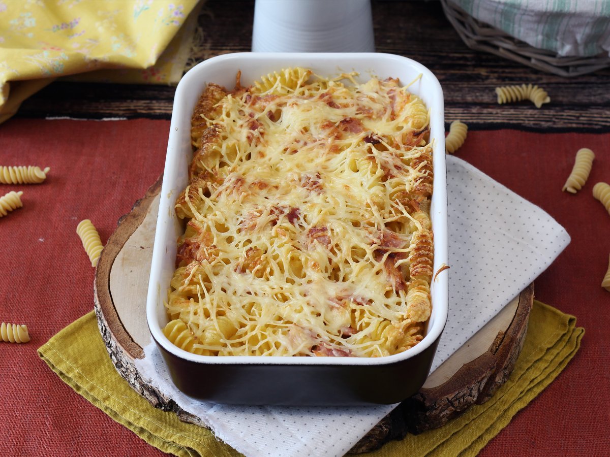Ham and cheese pasta gratin in the airfryer - photo 4