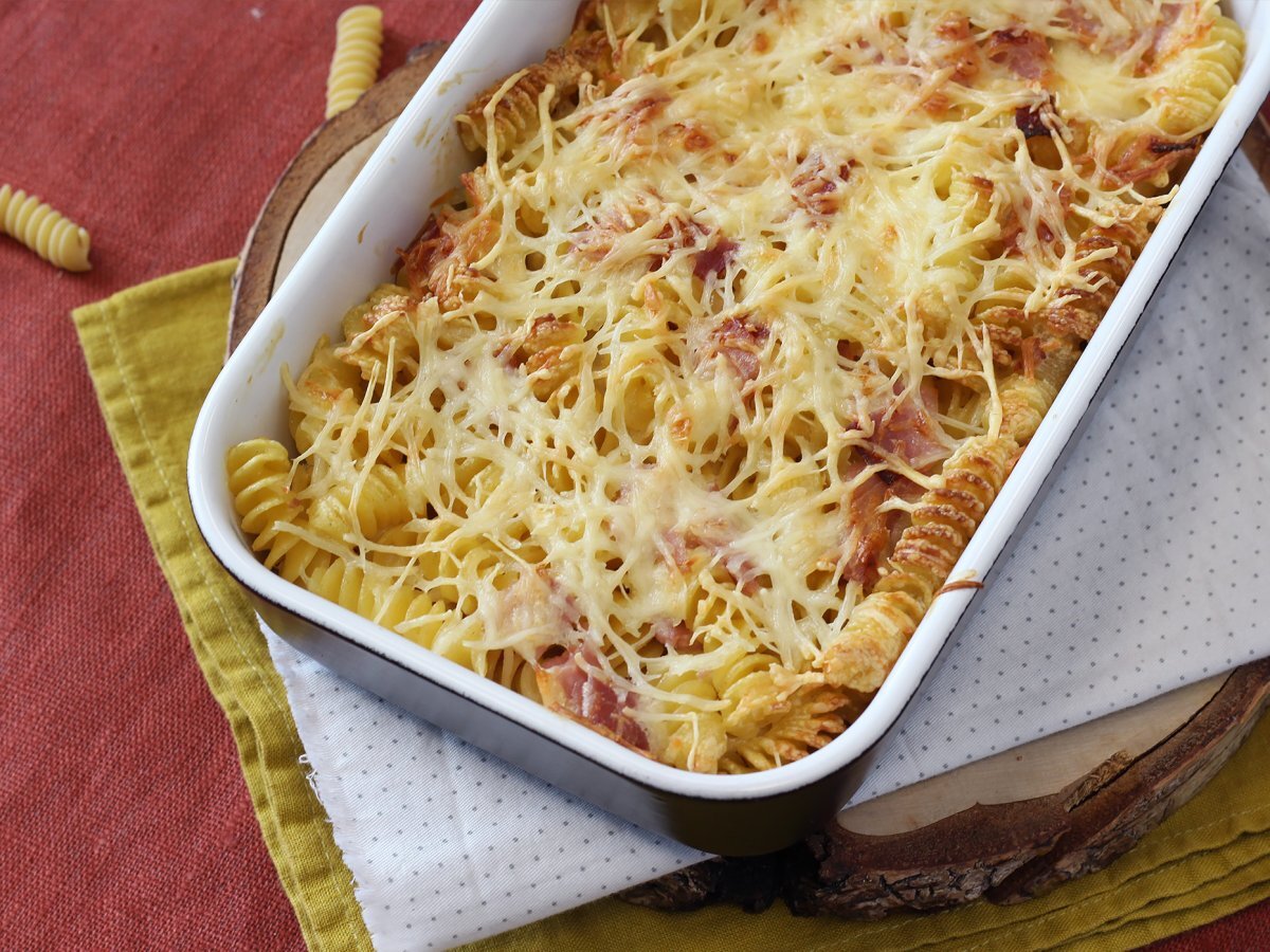 Ham and cheese pasta gratin in the airfryer - photo 5