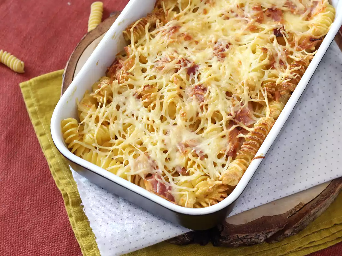 Ham and cheese pasta gratin in the airfryer - photo 5