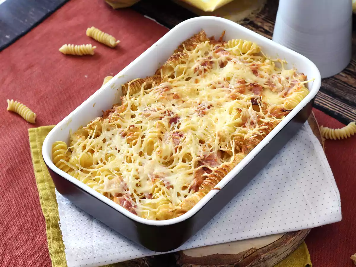 Ham and cheese pasta gratin in the airfryer - photo 6