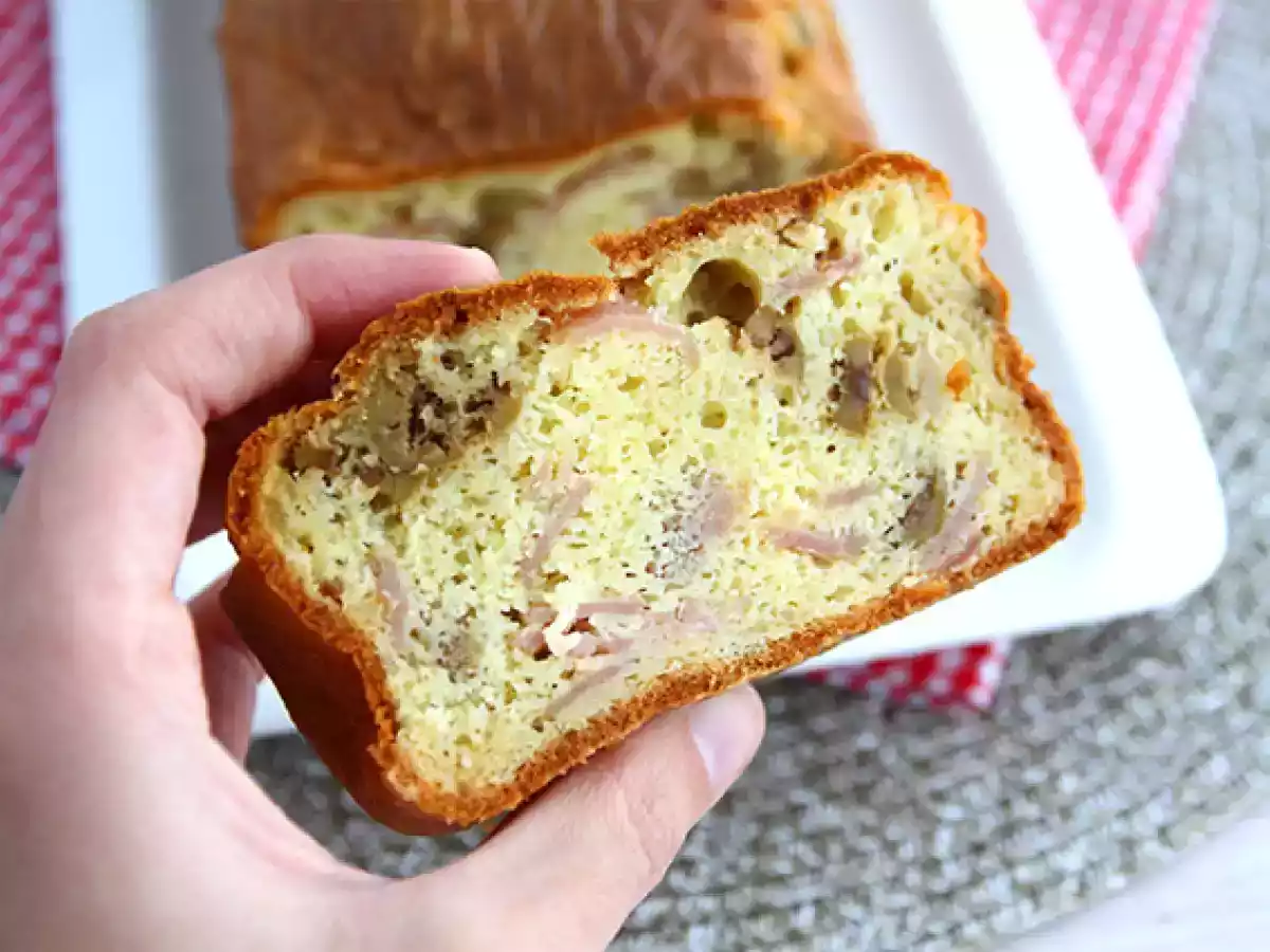 Ham, cheese, and green olive cake - photo 4