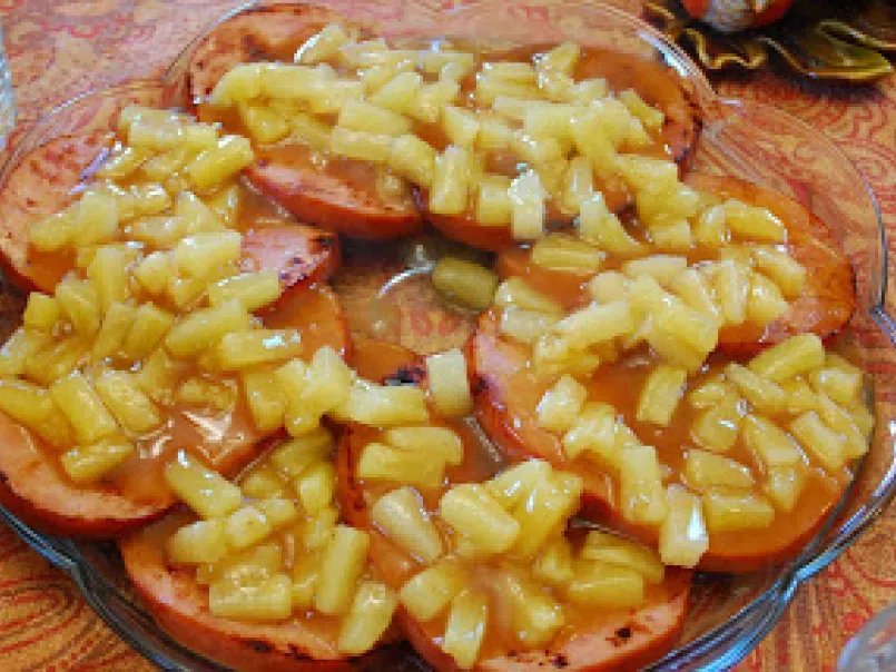 Ham Steaks with Spiced Pineapple Sauce