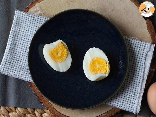 Hard-boiled eggs but cooked in airfryer