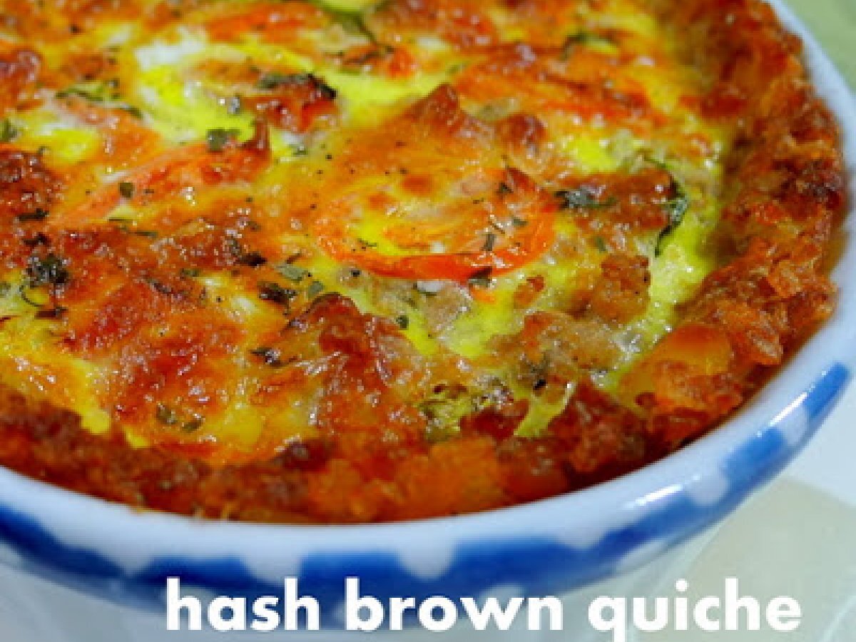 Hash Brown Quiche & Apple Pear Crumble