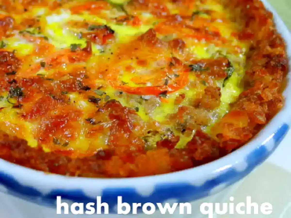 Hash Brown Quiche & Apple Pear Crumble