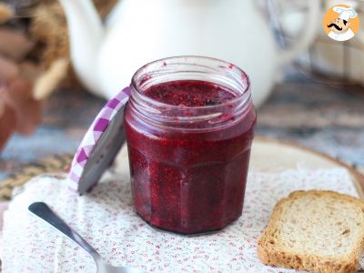 Healthy jam with berries and chia seeds