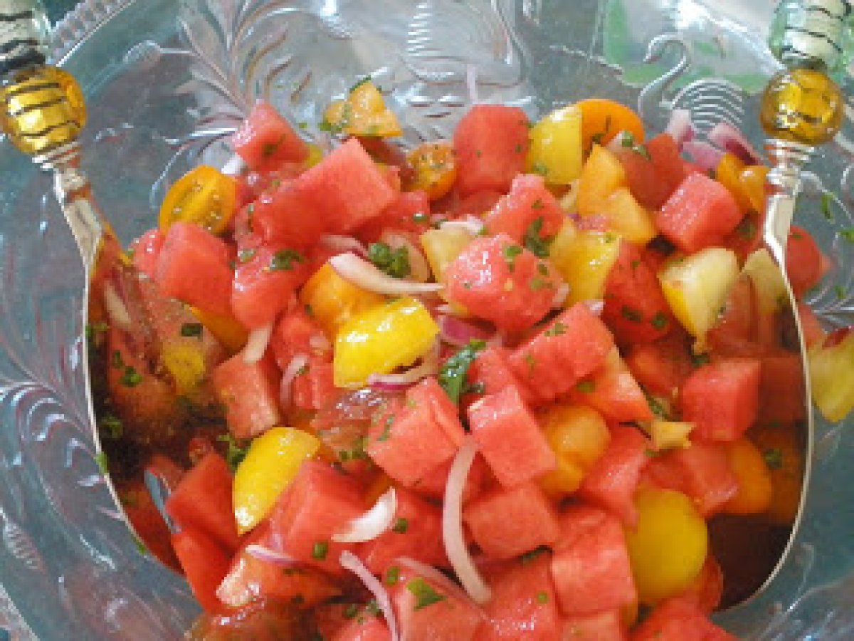 Heirloom Tomato Watermelon Salad