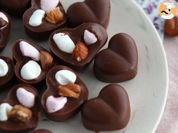 Homemade chocolates with marshmallows and hazelnuts - photo 2