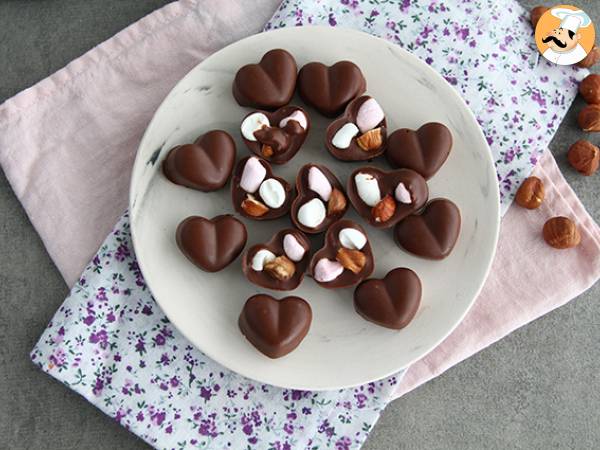 Homemade chocolates with marshmallows and hazelnuts - photo 3