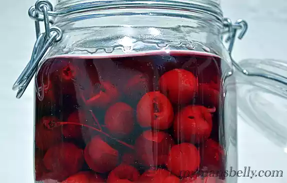 Homemade luxardo maraschino cherries and princes