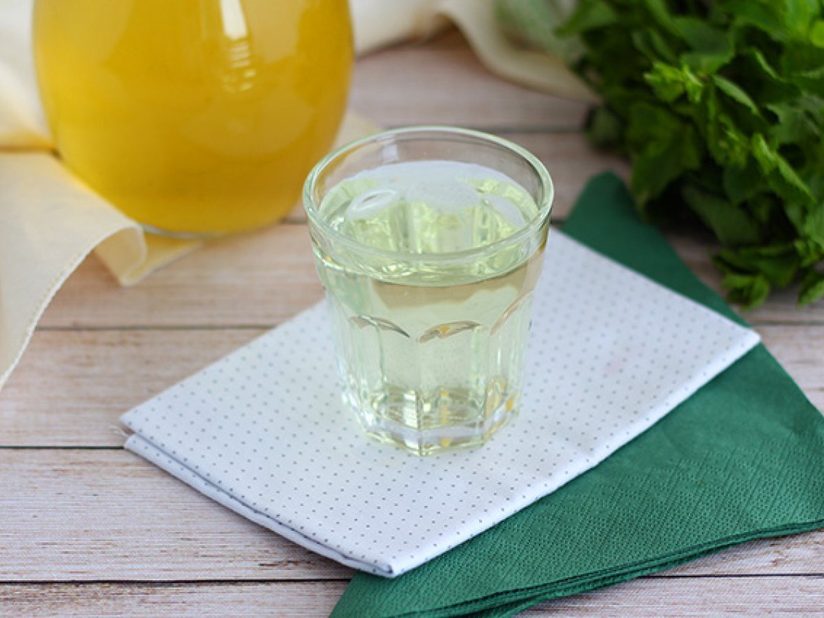 Homemade mint syrup