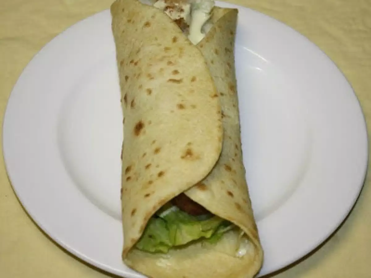 Homemade Tortilla and Chicken Tortilla wrap - photo 2