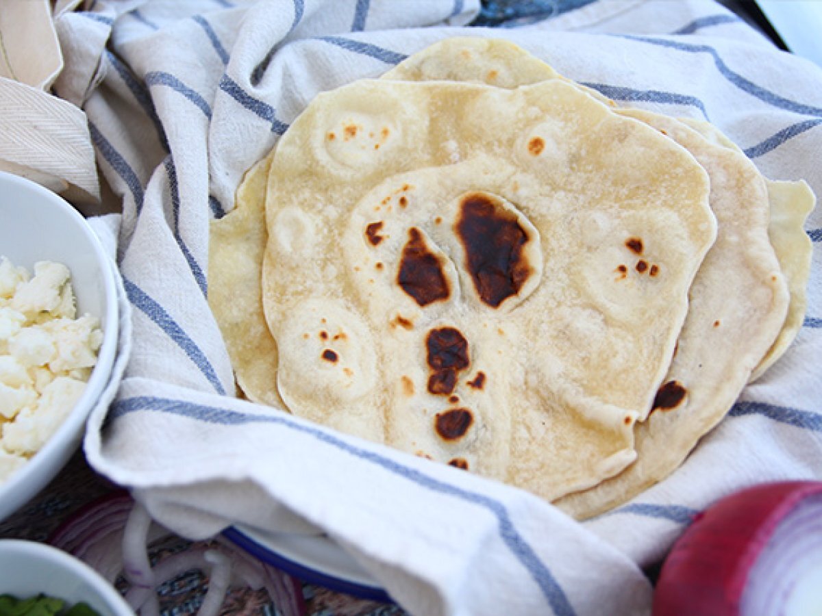 Homemade wheat tortillas