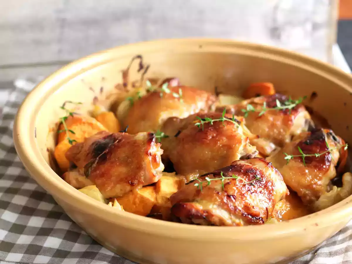 Honey Mustard Chicken with Sweet Potatoes