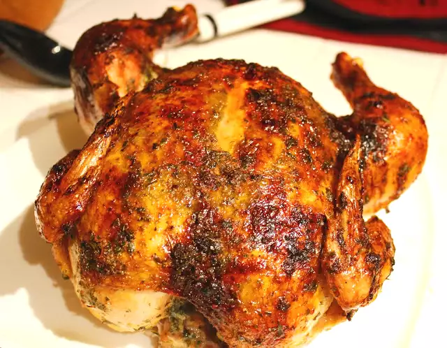 Honey roasted chicken recipe with lemon-tarragon butter