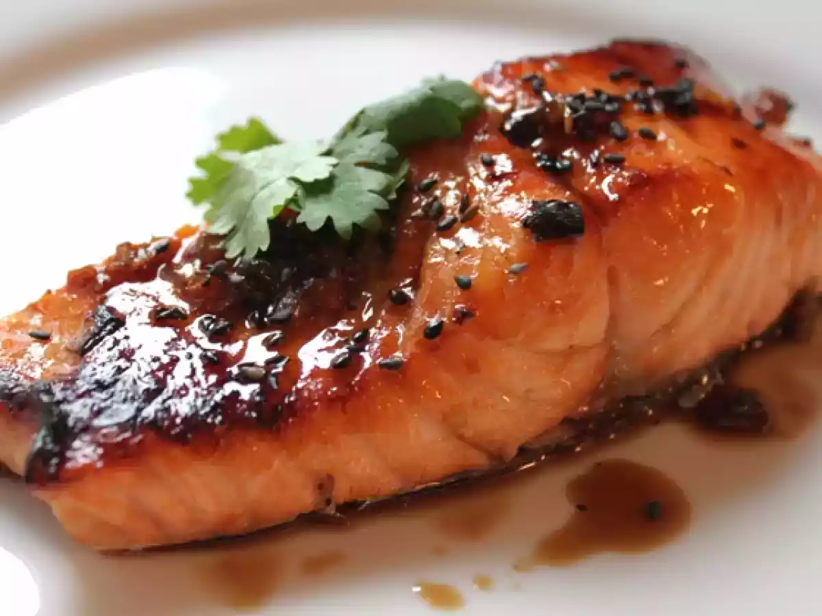 Honey-Soy Broiled Salmon ~ The Genetically Altered Salmon Debate