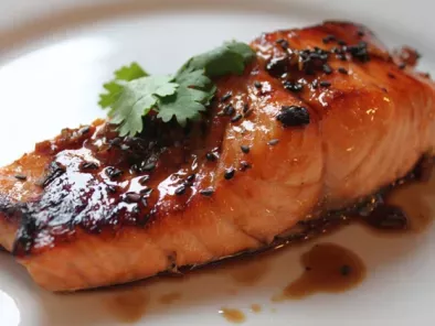 Honey-Soy Broiled Salmon ~ The Genetically Altered Salmon Debate