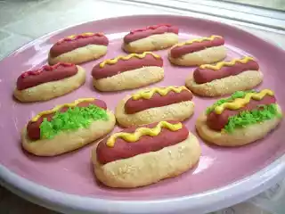Hot dog cookies recipe