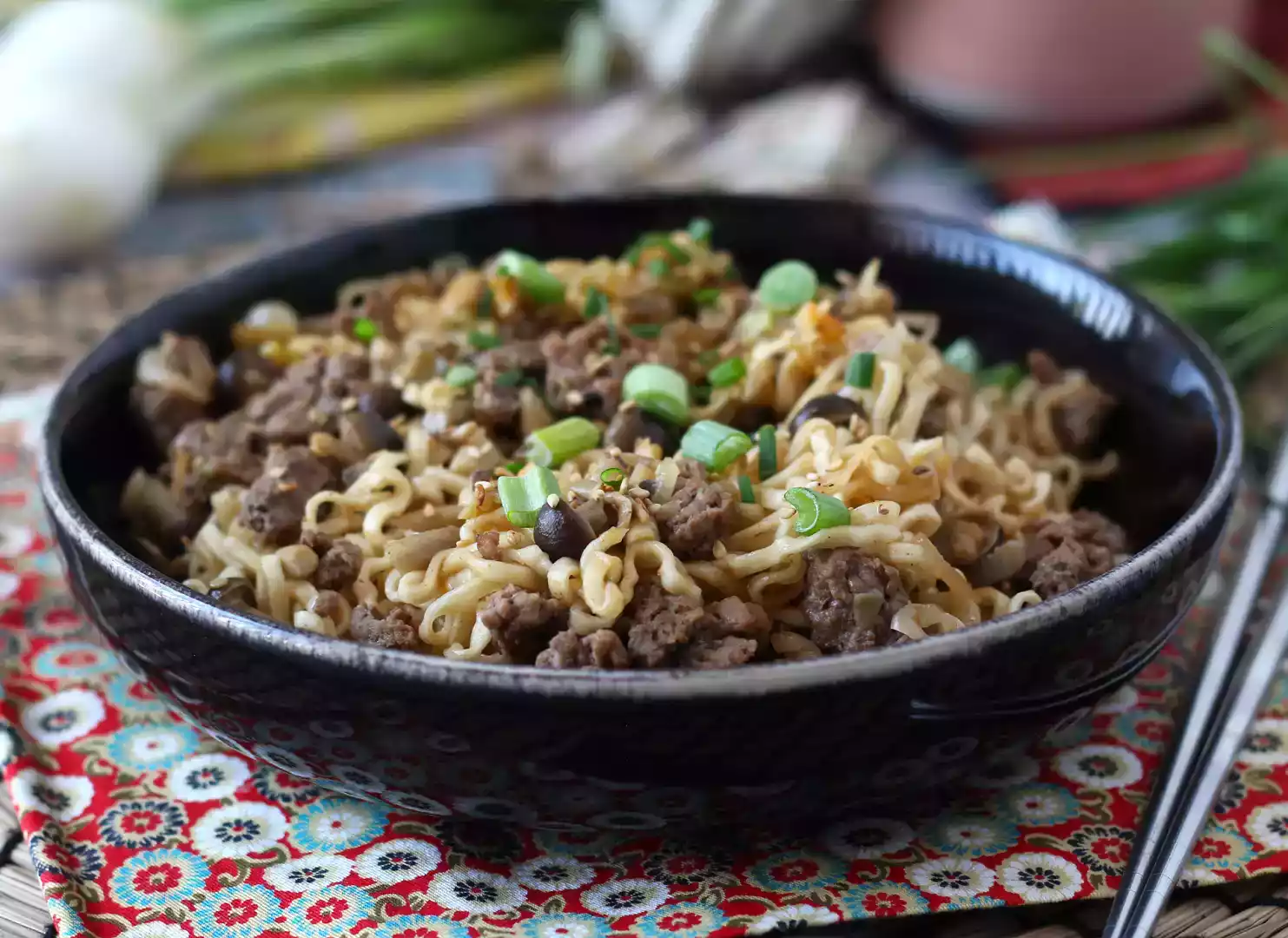 Quick recipe: beef & mushroom instant noodles
