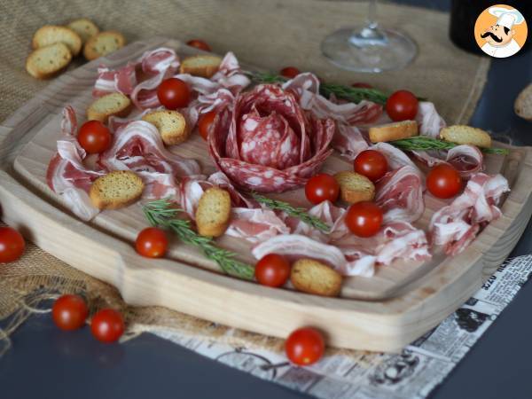 How to make a charcuterie board? rose folding with salami!