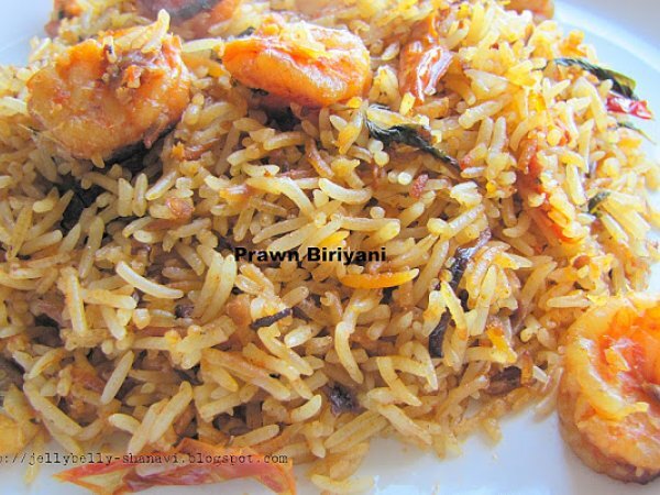 Hyderabadi Prawn Biryani / Prawn Dum Biriyani