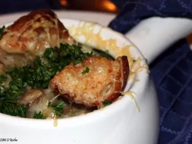 I offer my French Onion Soup as an apology for my absence...