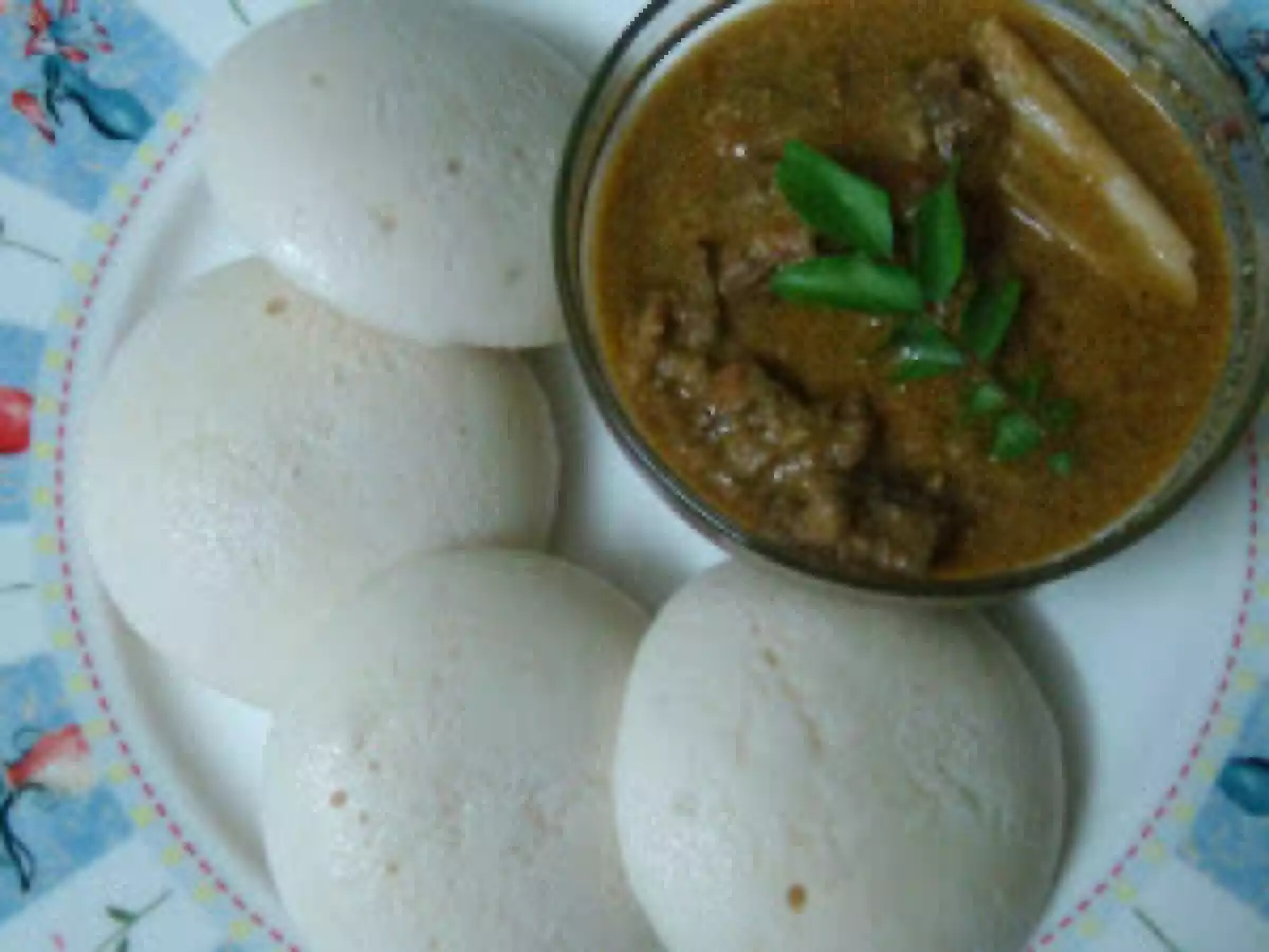 Idli & Mutton kulambu