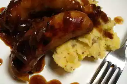 Irish banger and mash