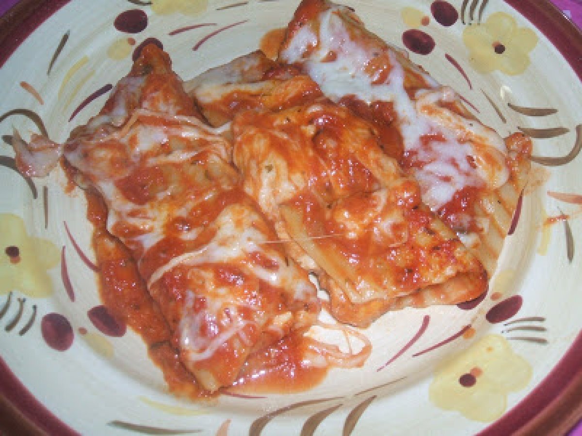 Italian Chicken Stuffed Manicotti