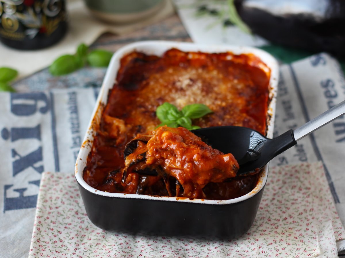 Italian eggplant gratin Parmigiana