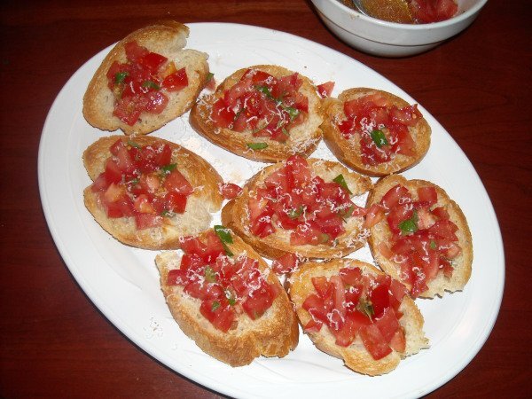 Italian sausage stuffed peppers and bruschetta al pomodoro recipes