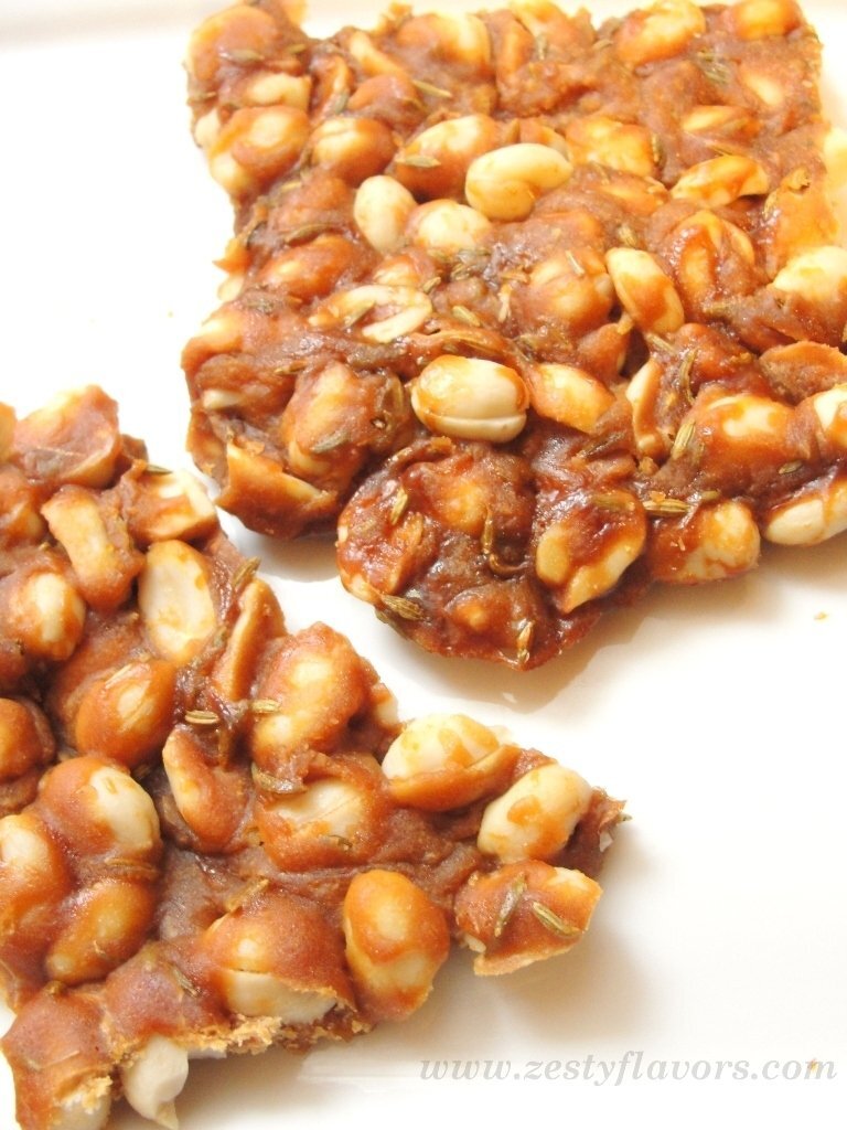 Jaggery peanut brittle & sesame sugar candy Recipe Petitchef