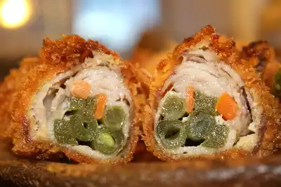 Japanese-style pork and vegetable rolls recipe