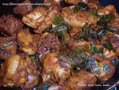 Kariveppila chicken (chicken with curry leaves)
