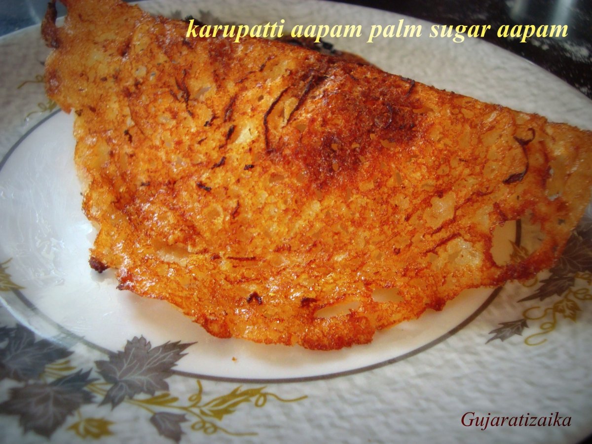 Karupatti aapam palm sugar aapam