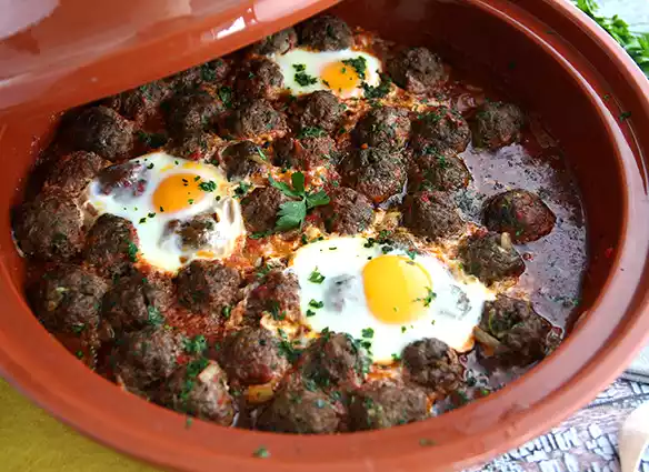 Kefta tagine recipe: spiced ground beef meatballs