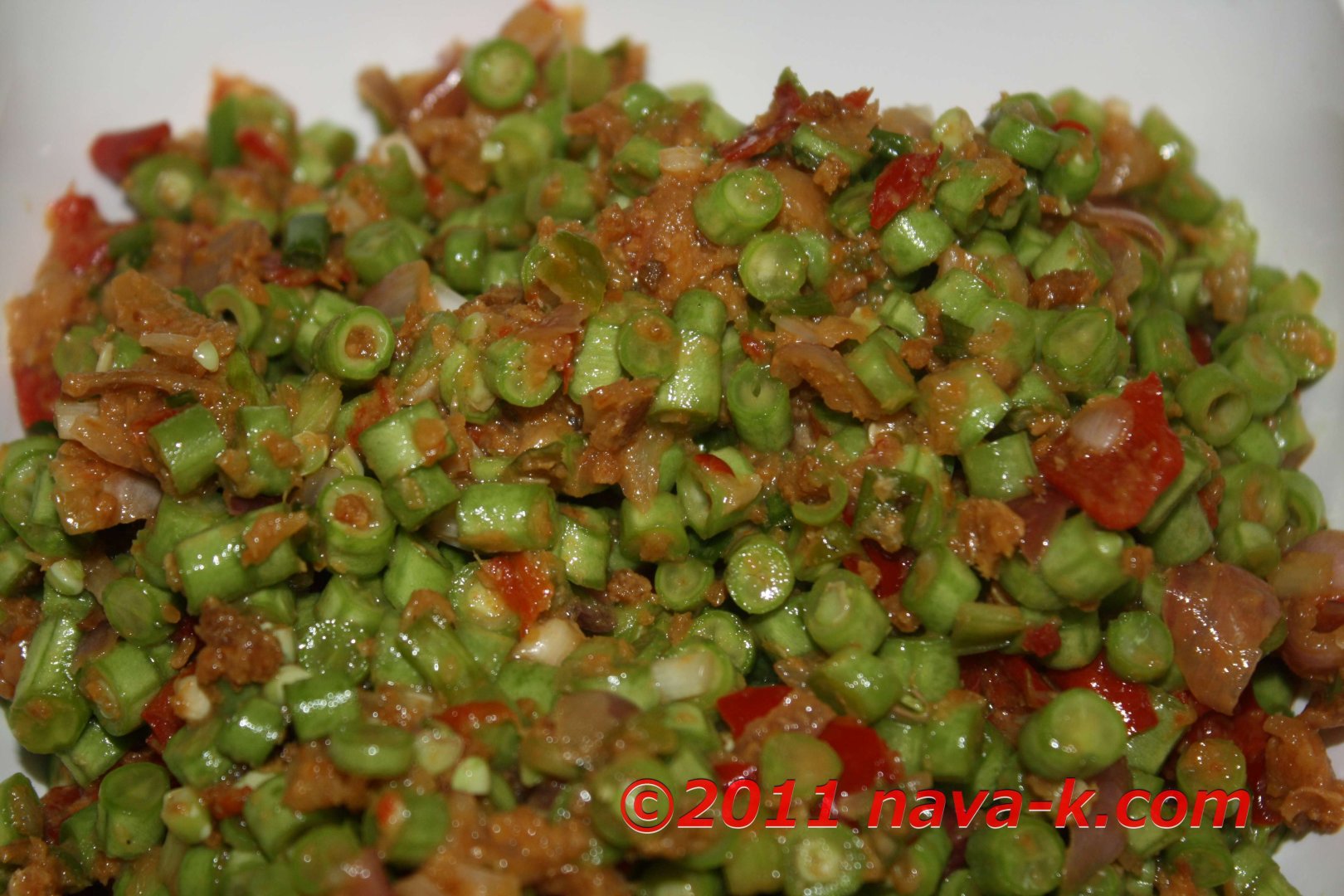 Kerabu kacang panjang (long bean salad) Recipe Petitchef