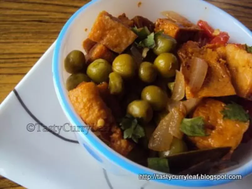 Kerau Ra Tofu Tarkari - Nepali Tofu & Peas Curry - photo 2