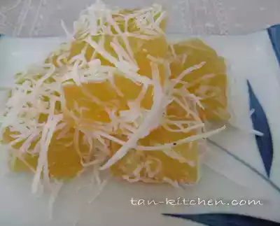 Steamed cassava cake recipe (khanom mun sam-pa-lang)