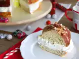 King's brioche stuffed with whipped cream, fluffy and creamy - spanish roscón de reyes, photo 3