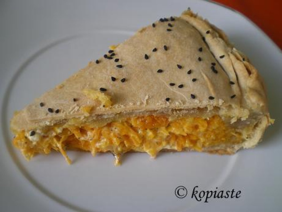 Kolokythopita me Myzithra (Savory Pumpkin Pie)