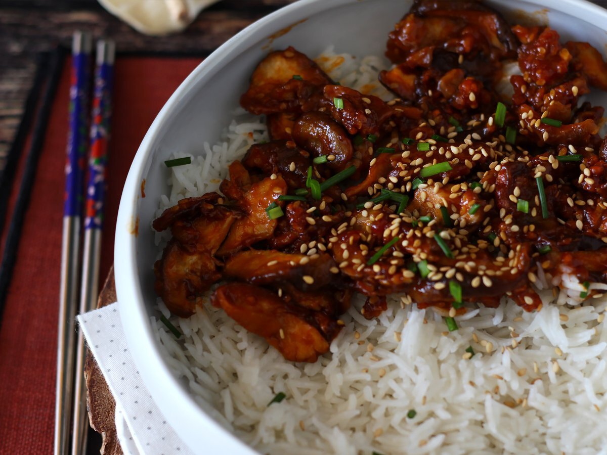 Korean style mushrooms - Shiitake mushrooms with Gochujang sauce - photo 3