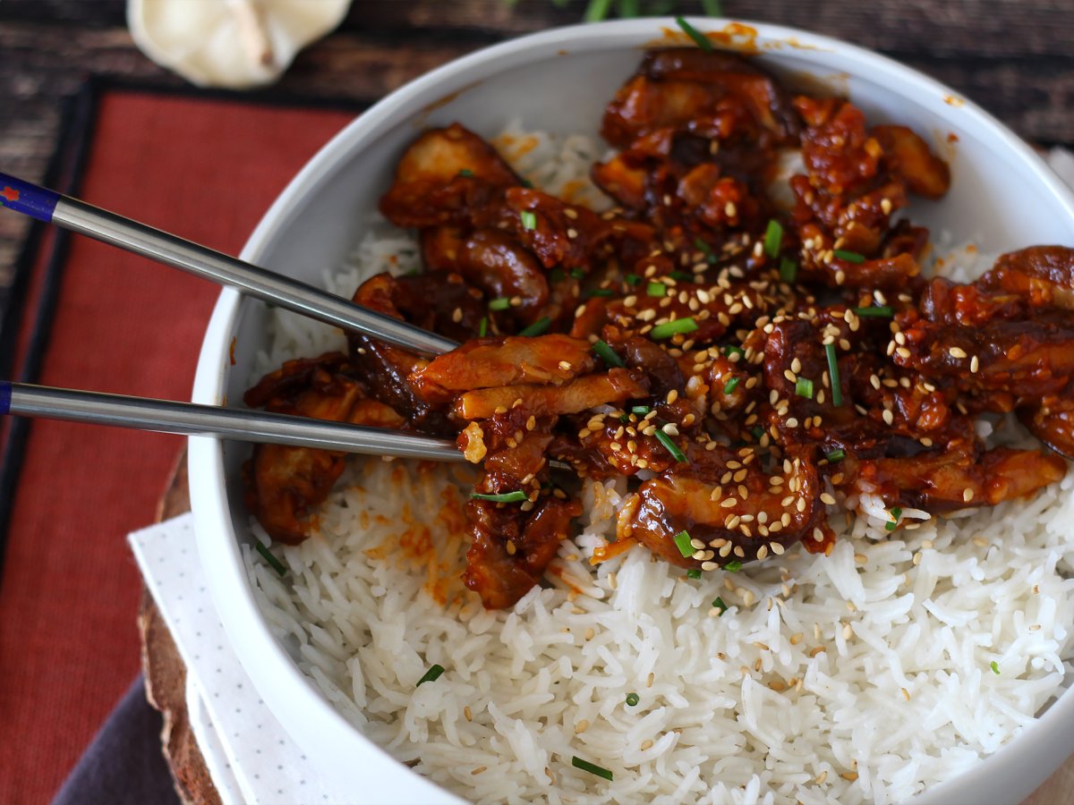 Korean style mushrooms - Shiitake mushrooms with Gochujang sauce - photo 5