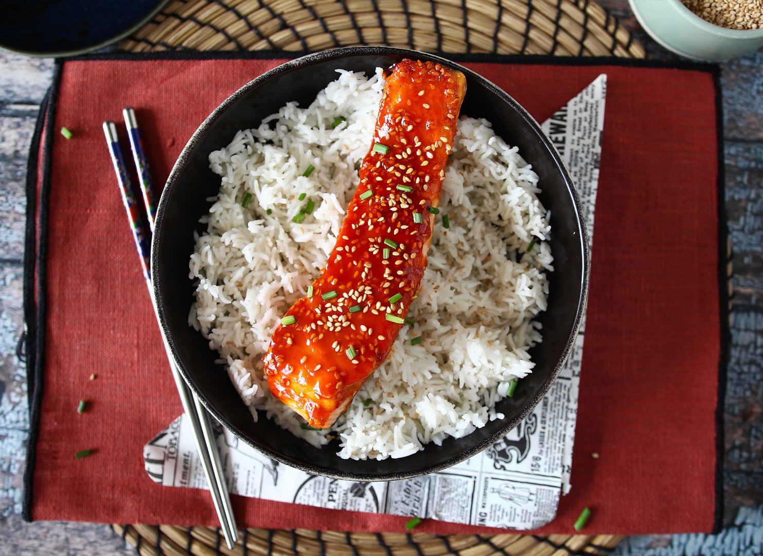 Korean style salmon with gochujang sauce ready in 8 minutes Recipe
