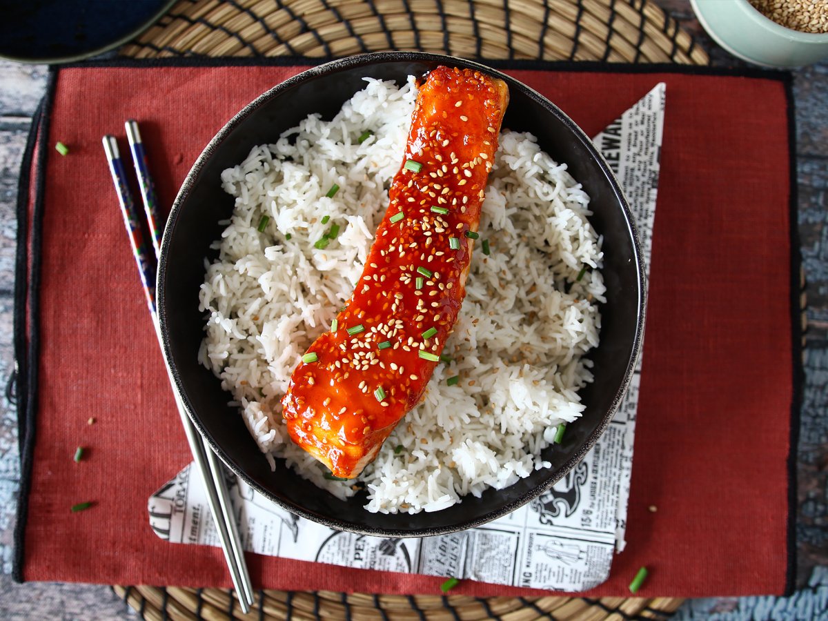 Korean style salmon with Gochujang sauce ready in 8 minutes