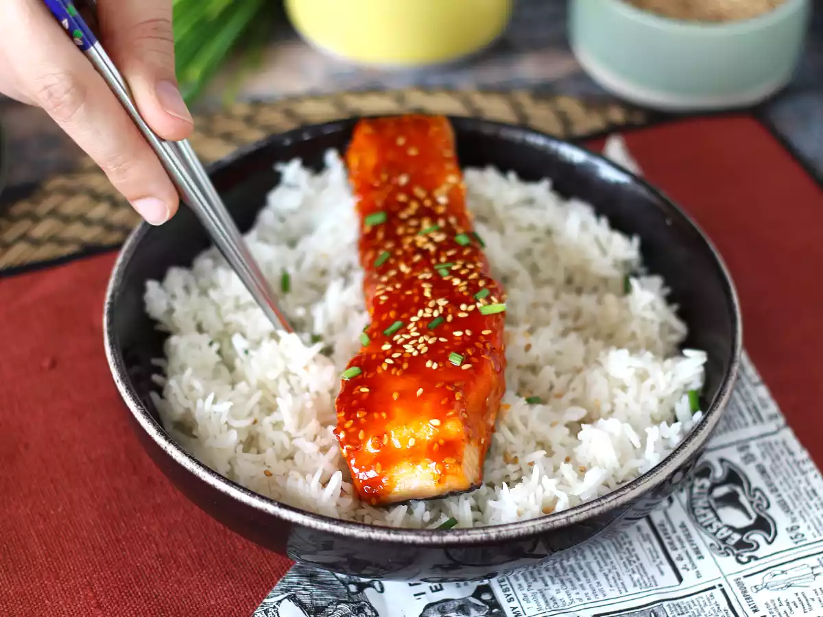 Korean style salmon with gochujang sauce ready in 8 minutes - photo 6