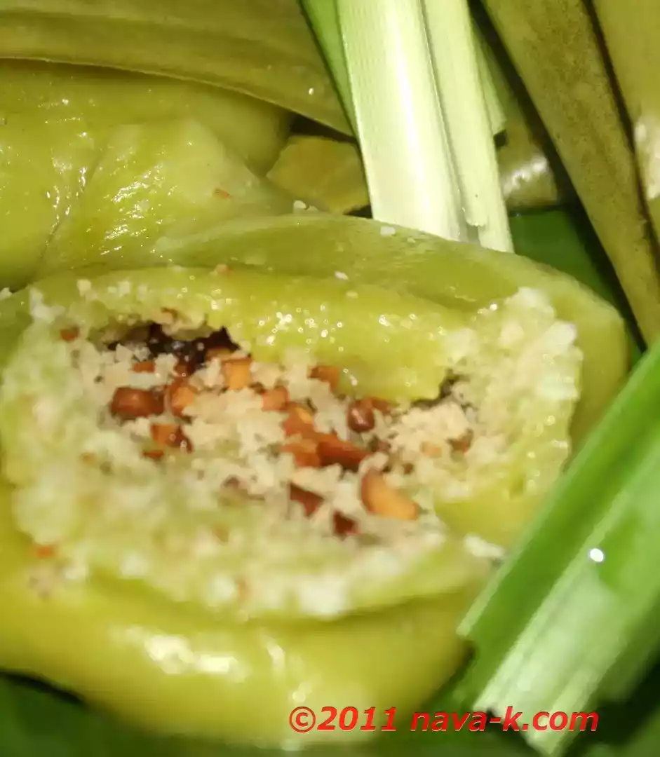 Kuih koci recipe with cashew nut and coconut filling