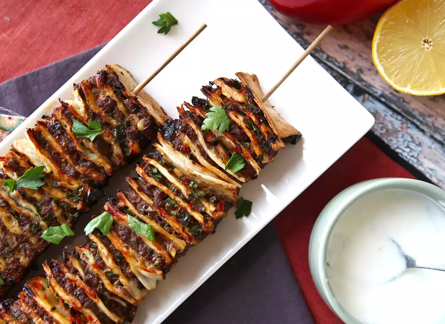 Lavash kebab with tortillas, the famous easy oven-baked kebabs!