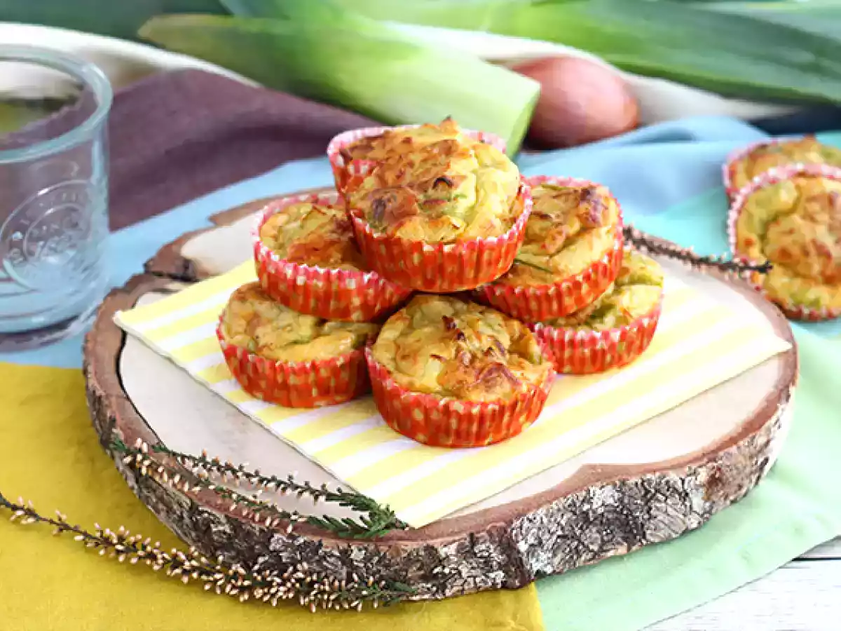 Leek and cheese muffins