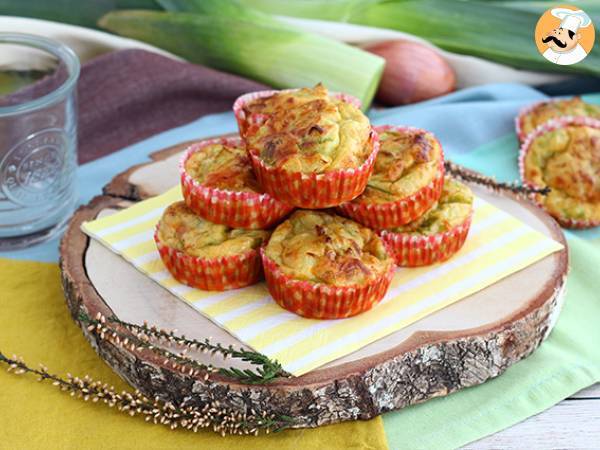 Leek and cheese muffins